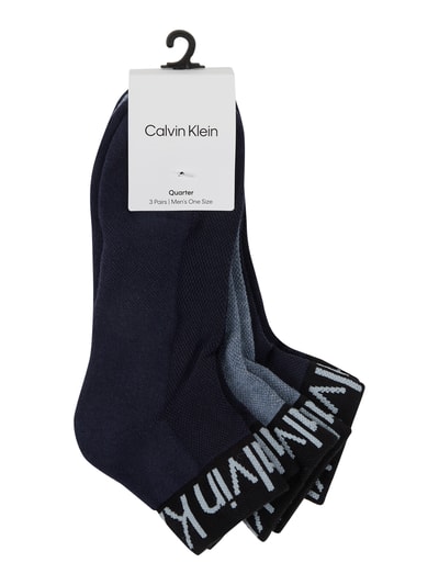 CK Calvin Klein Quarter-Socken im 3er-Pack Blau 2