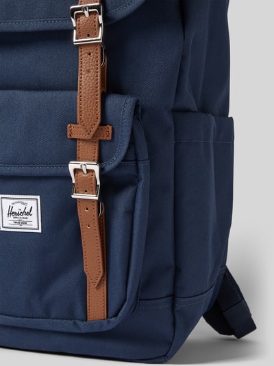 Herschel Rucksack mit Label-Patch Modell 'Little America™' Marine 3