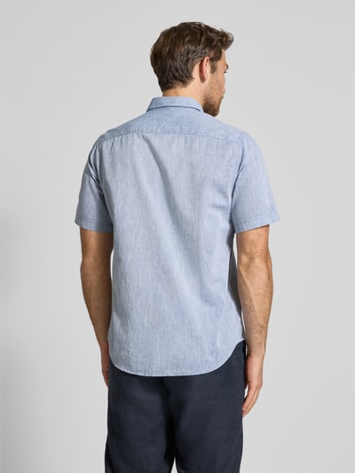Lerros Regular Fit Freizeithemd aus Baumwoll-Leinen-Mix Rauchblau 5