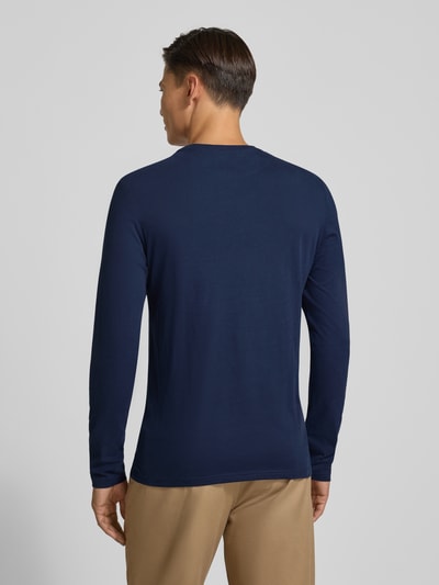 Christian Berg Men Shirt met lange mouwen en geribde ronde hals Marineblauw - 5