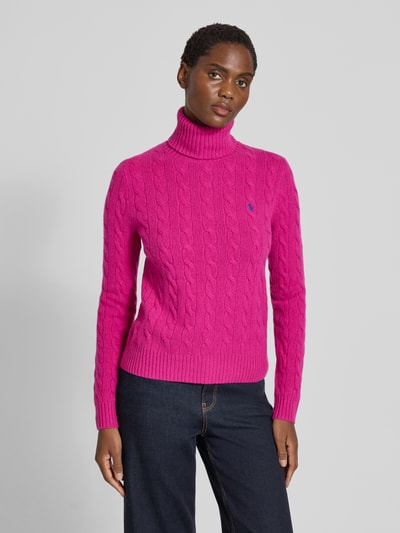 Polo Ralph Lauren Regular Fit Strickpullover aus Baumwoll-Kaschmir-Mix Pink 4
