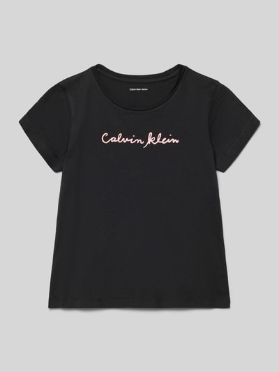 Calvin Klein Jeans Regular Fit T-Shirt aus reiner Baumwolle Black 1