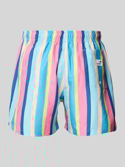 BOARDIES Badehose mit Streifenmuster Modell 'Cake Stripe' Pink 3