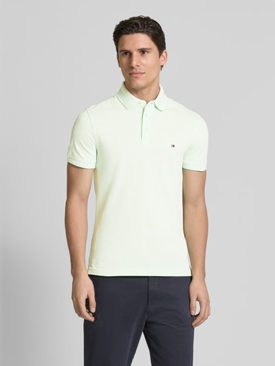 Tommy Hilfiger Slim fit poloshirt met logostitching, model '1985' Lichtgroen - 4