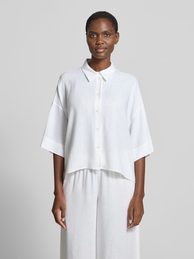 DRYKORN relaxed fit blouse van linnen-viscosemix Wit - 4