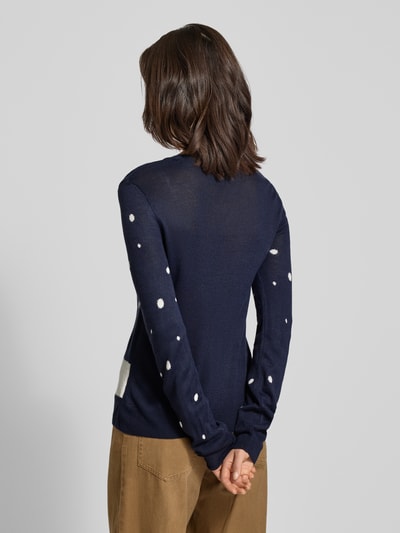 VERO MODA Regular Fit Weihnachtspullover mit Pom-Pom Modell 'FROSTYDEER' Dunkelblau 5