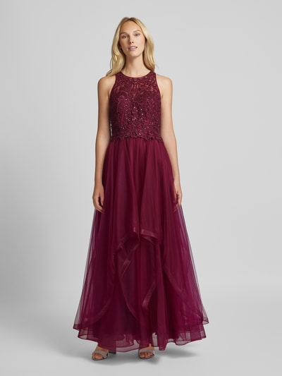 Laona Abendkleid mit ausgestelltem Rockteil Kirsche 4