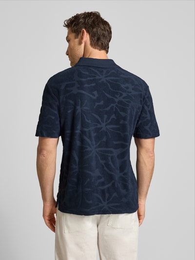 BOSS Orange Regular Fit Poloshirt aus Baumwoll-Mix Modell 'PE_FLOWER' Marine 5
