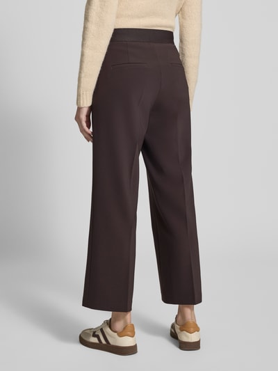 Cambio Spodnie materiałowe o skróconym kroju model ‘CAMERON’ Ciemnobrązowy 5