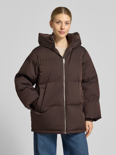 OPUS Kurtka w stylu puffer z kapturem model 'Hilena' Ciemnobrązowy 4