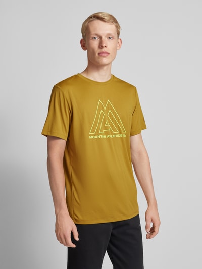 The North Face T-shirt met logoprint Mosterdgeel - 4