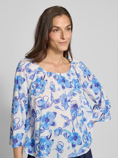 Christian Berg Woman Regular Fit Bluse mit 3/4-Arm Blau 3