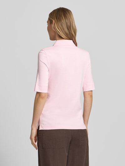 Christian Berg Woman Koszulka polo o kroju slim fit z listwą guzikową i rękawem o dł. 1/2 Jasnoróżowy 5
