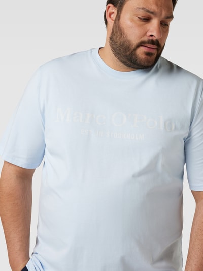 MARC O’POLO PLUS PLUS SIZE T-Shirt mit Label-Print Hellblau 3