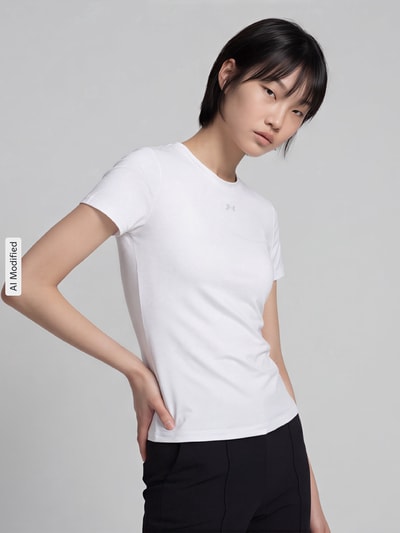 Under Armour Regular Fit Sport-T-Shirt mit Logo-Print  Weiss 3