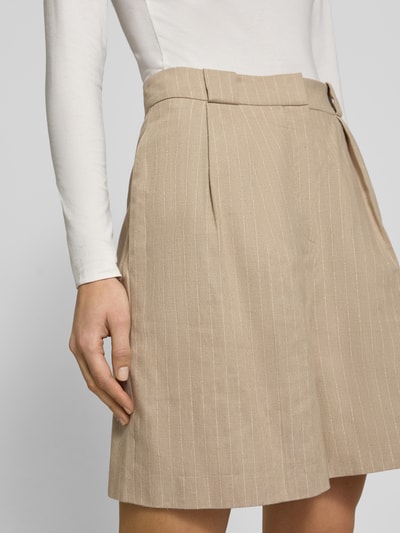 HUGO Regular Fit Bermudas aus Baumwoll-Leinen-Mix Modell 'HAMONU' Sand 3