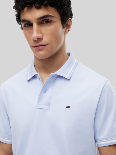 Tommy Jeans Regular Fit Poloshirt aus reiner Baumwolle Hellblau 3