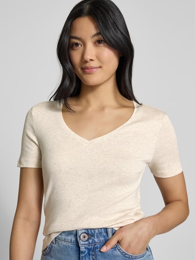 Christian Berg Woman T-shirt met V-hals Beige gemêleerd - 3