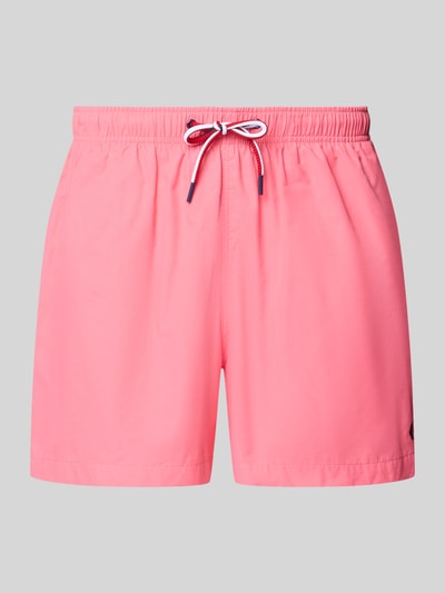 Produktfoto, Badehose mit elastischem Bund und Tunnelzug von MCNEAL in Pink, Baumwoll-Mix, Regular Fit, glatte Oberfläche, frontale Ansicht