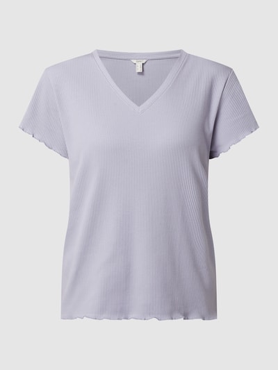 Esprit T-shirt met ribstructuur  Lavendel - 2