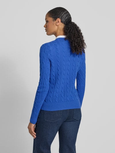 Polo Ralph Lauren Gebreide pullover van een mix van wol en kasjmier, model 'JULIANNA' Koningsblauw - 5