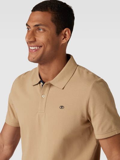 Tom Tailor Poloshirt aus Baumwolle mit Label-Detail Camel 3