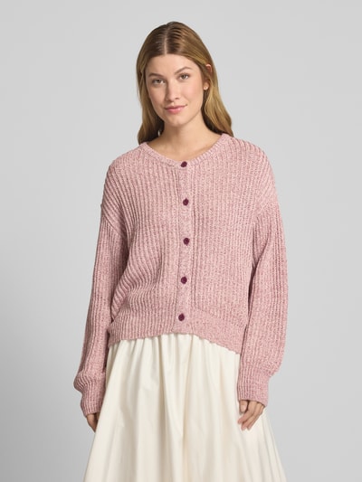 American Vintage Strickpullover mit Knopfleiste Modell 'TOBAY' Flieder Melange 4