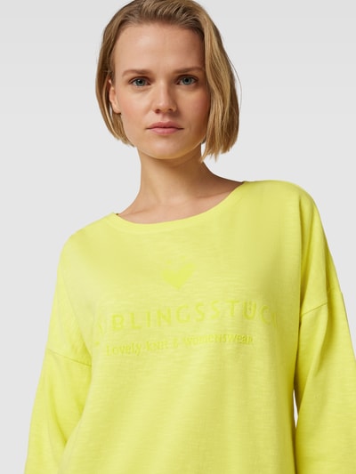 Lieblingsstück Bluza model ‘Caron’ w kolorze liliowym Neonowy żółty 3