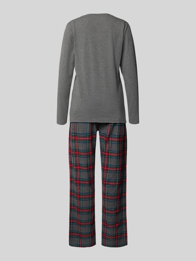 Happy Shorts Pyjama met ronde hals, model 'XMAS' Antraciet - 3