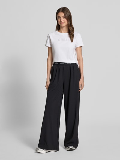 GUESS Activewear Wide Fit Pants mit elastischem Bund Modell 'SELENE' Black 1
