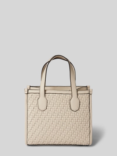 Guess Mini tote bag met labeldetails, model 'SILVANA' Ecru - 4