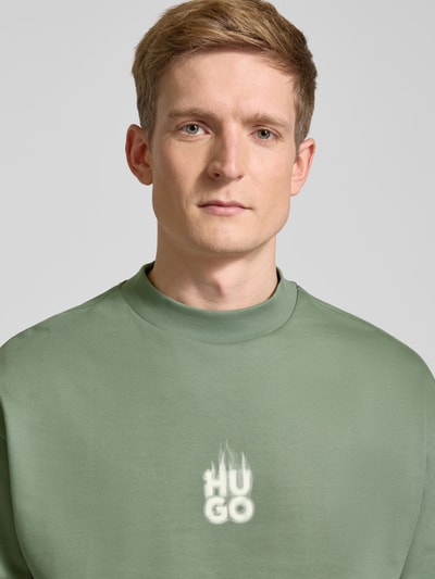 HUGO Sweatshirt mit Label-Print Modell 'Durungu' Mint 3