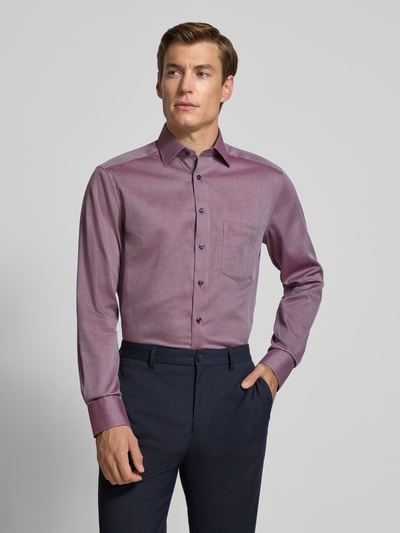 OLYMP Modern Fit Businesshemd mit Kentkragen Bordeaux 4