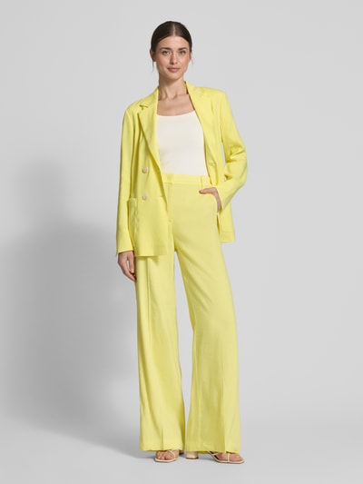 Marc Cain Wide Fit Stoffhose aus Leinen-Mix Gelb 1