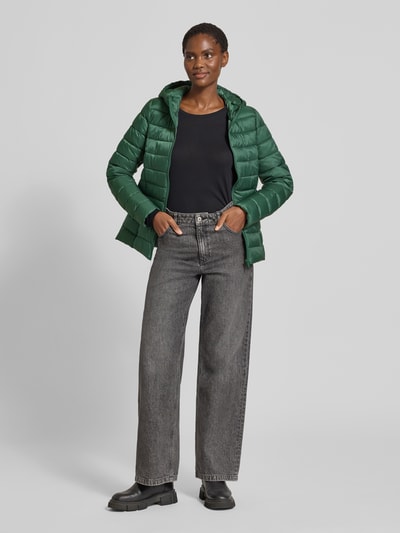 Jake*s Casual Gewatteerd jack met capuchon Donkergroen - 1