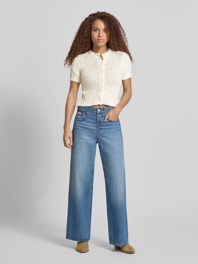 Topshop Slim Fit Cardigan in Strick-Optik Modell 'Sivy' Weiss 1