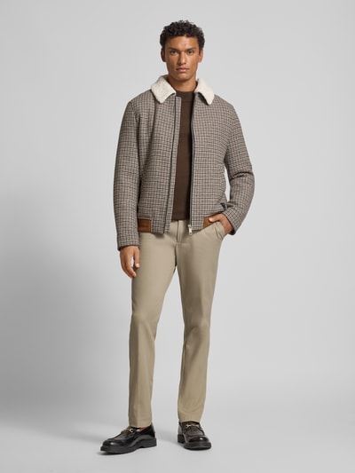 BOSS Slim Fit Anzughose aus Baumwoll-Mix Modell 'KAITON' Beige 1