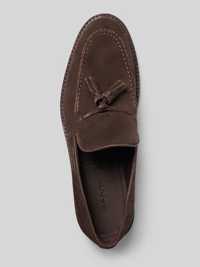 Gant Loafers van echt leer, model 'Lozham' Donkerbruin - 3