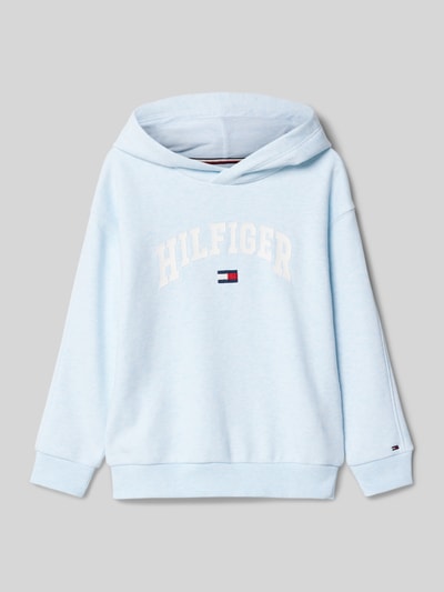 Tommy Hilfiger Kids Hoodie mit Label-Stitching Modell 'VARSIRY' Bleu Melange 1