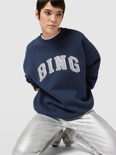 Anine Bing Oversized Sweatshirt mit Label-Detail Marine 3