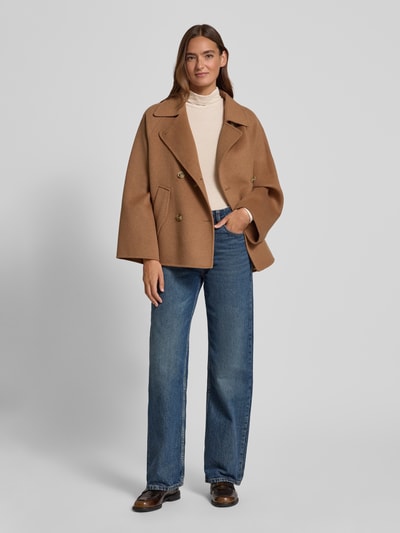 Vero Moda Slim fit turtleneck van viscosemix, model 'LAVA GLITTER' Ecru - 1