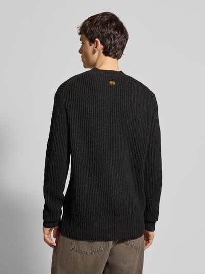 G-Star Raw Strickpullover mit gerippten Abschlüssen Anthrazit 5