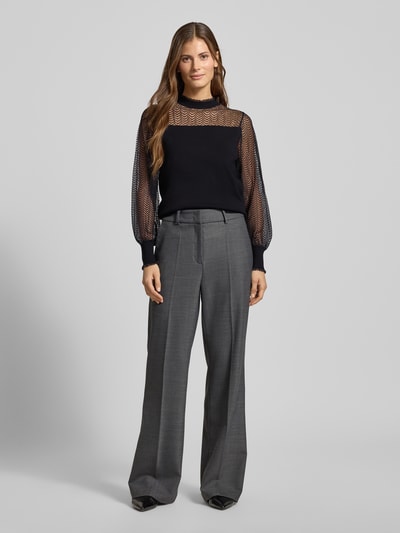 Zero Gebreide pullover van viscosemix Zwart - 1