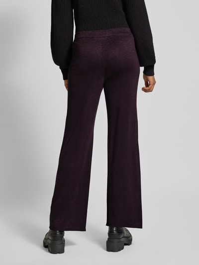 Vero Moda Wide leg gebreide broek met elastische band, model 'NALINA' Grafiet - 5