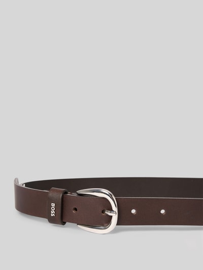 BOSS Pasek z naturalnej skóry bydlęcej Ciemnobrązowy 2