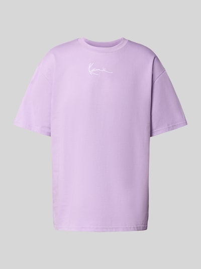 KARL KANI T-Shirt mit Label-Stitching Violett 2