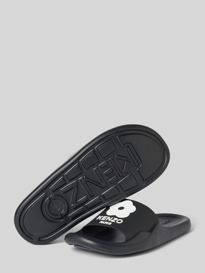 Kenzo Slides mit Label-Print Black 4