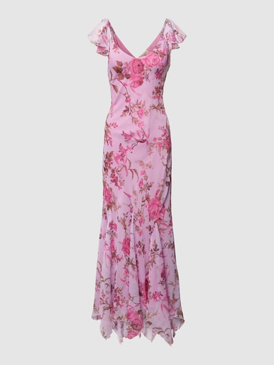 LACE & BEADS Abendkleid mit floralem Print Pink 2