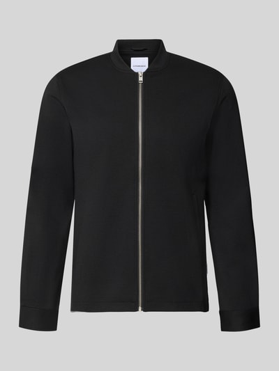 Produktfoto, Slim Fit Sweatjacke mit Stehkragen von Lindbergh, Mieszanka materiałów z dodatkiem streczu, zamek błyskawiczny, wpuszczane kieszenie