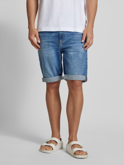 Calvin Klein Jeans Korte slim fit jeans in 5-pocketmodel Blauw - 4